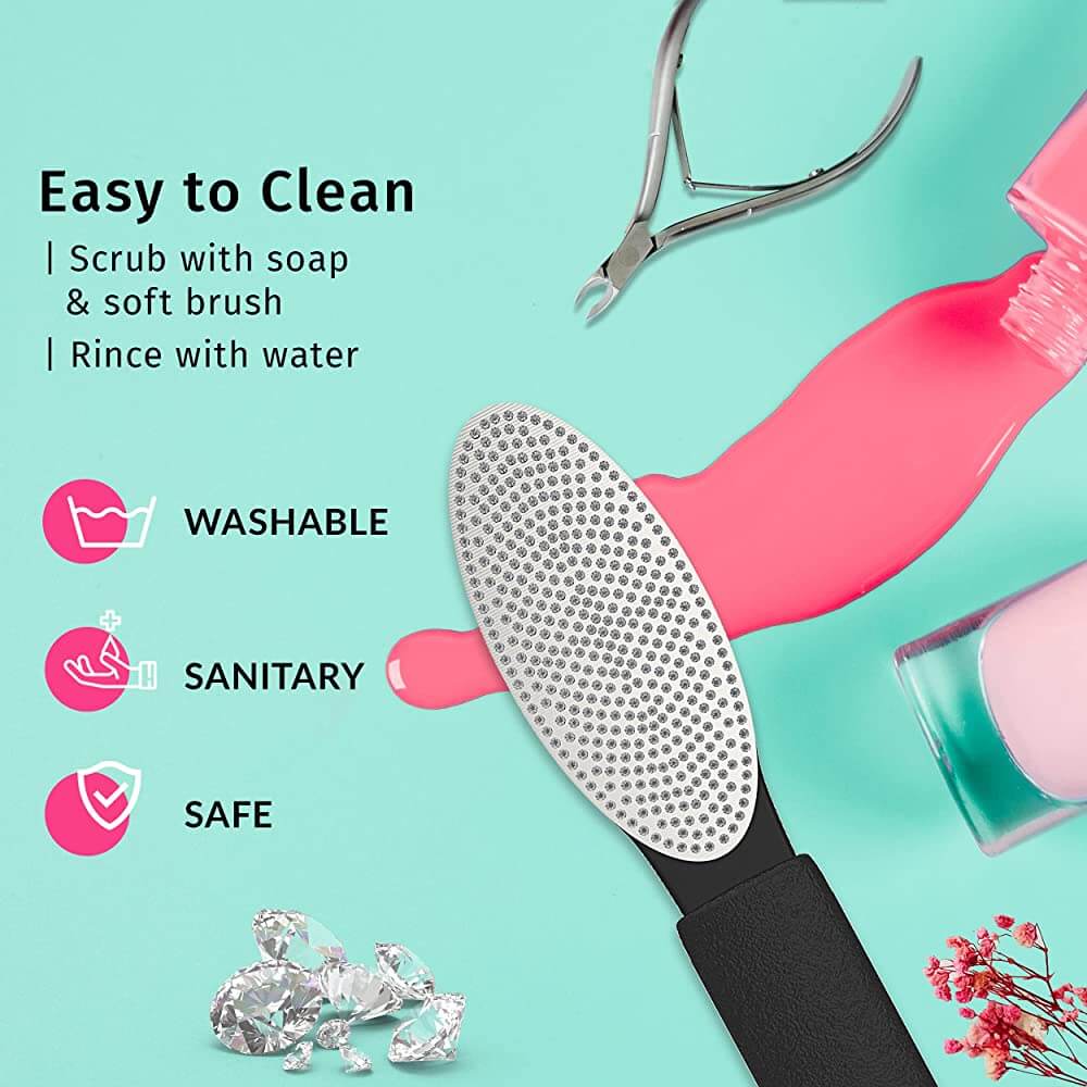 Diamancel foot care products are washable and can be desinfected.