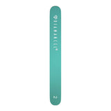 turquoise back side of a Diamancel medium grain diamond nail file for natural nails of average thickness. in regular size 18 cm